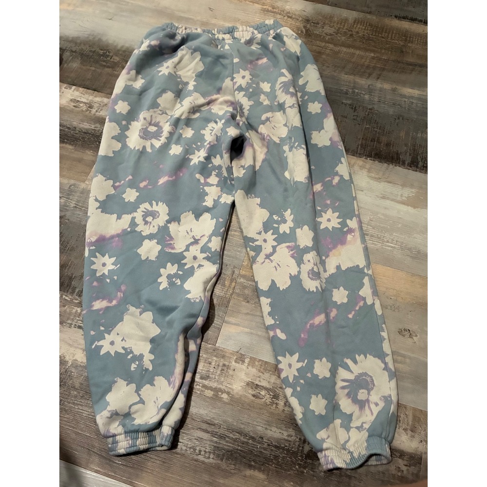Adidas Originals Floral Print Sweatpants Blue Purple Tie Dye Joggers Womens M - Picture 6 of 9